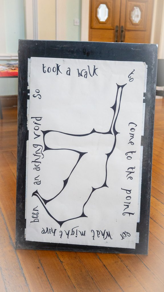 Doodle of walking route.